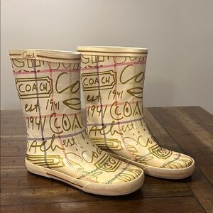 Coach Ursula Signature Rain Boots Women’s Size 7